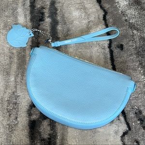 NWOT Draper james leather half moon wristlet